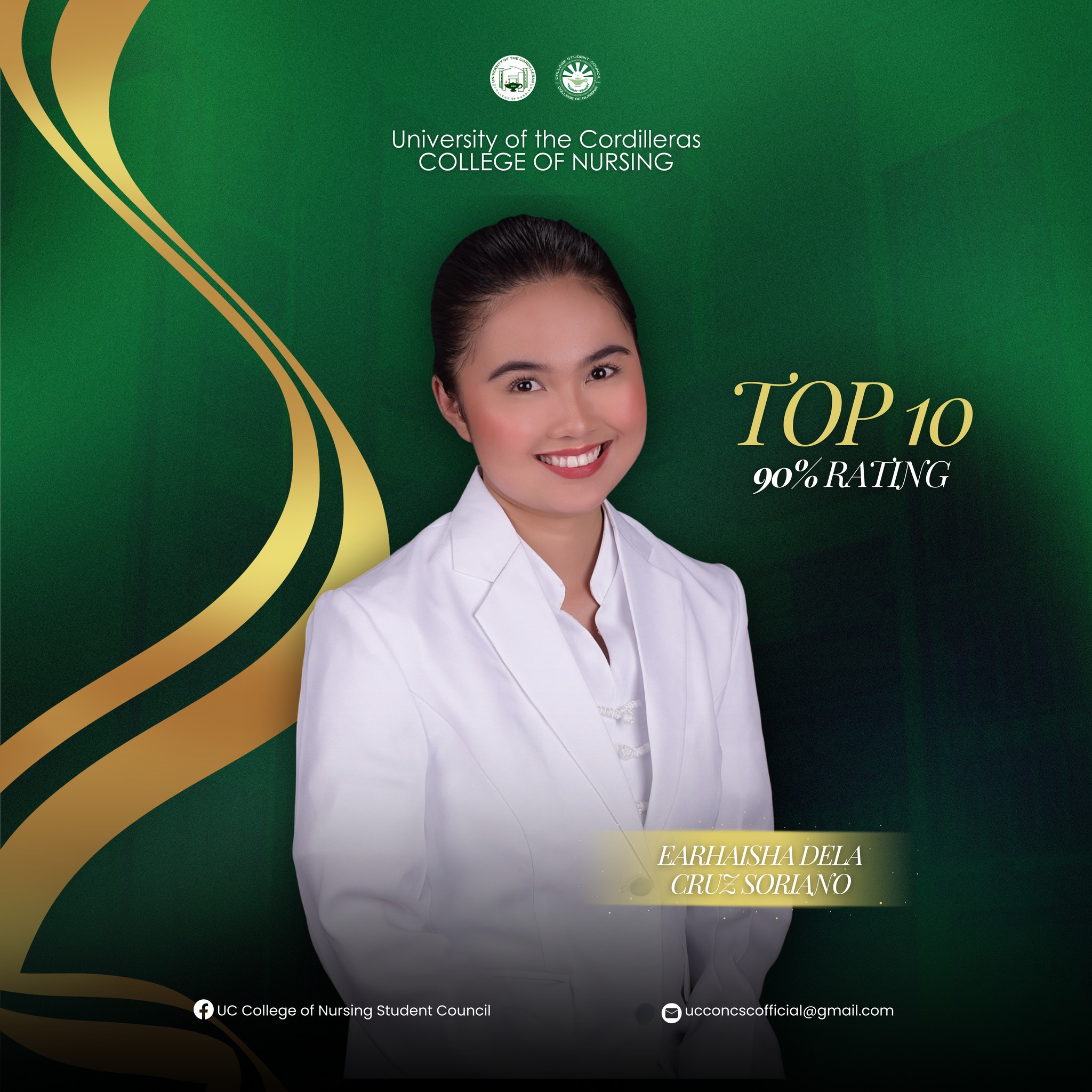 Earhaisha Dela Cruz Soriano of the College of Nursing Secures 10th Place in May 2024 PNLE!