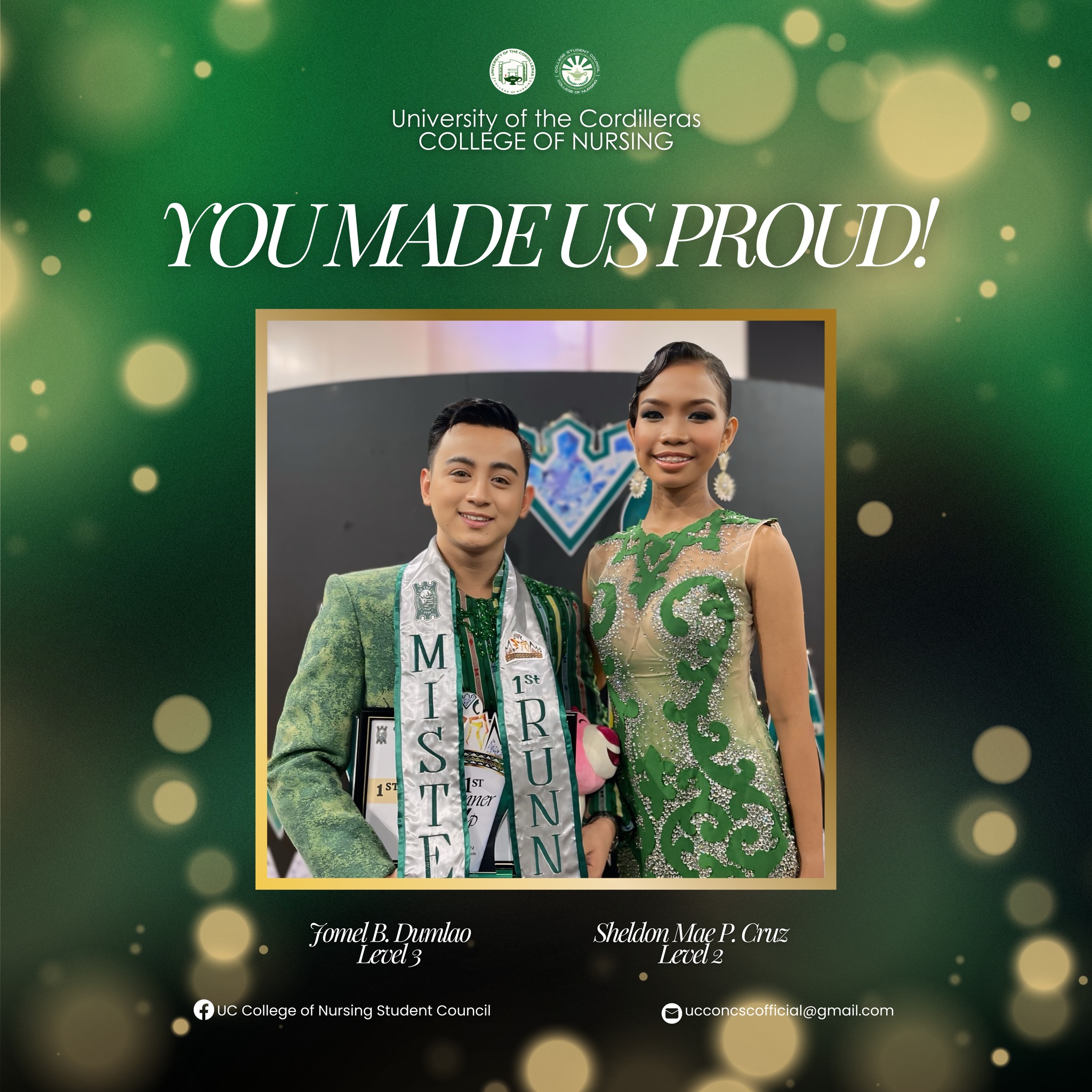 Congratulations to Mr. Jomel B. Dumlao and Ms. Sheldon Mae P. Cruz for Exceptional Representation at MUCC 2024