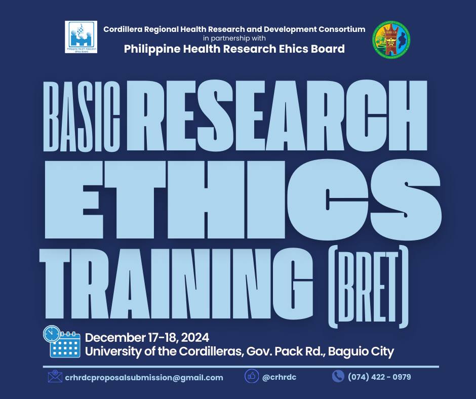 Basic Research Ethics Training (BRET) to be Held at the University of the Cordilleras