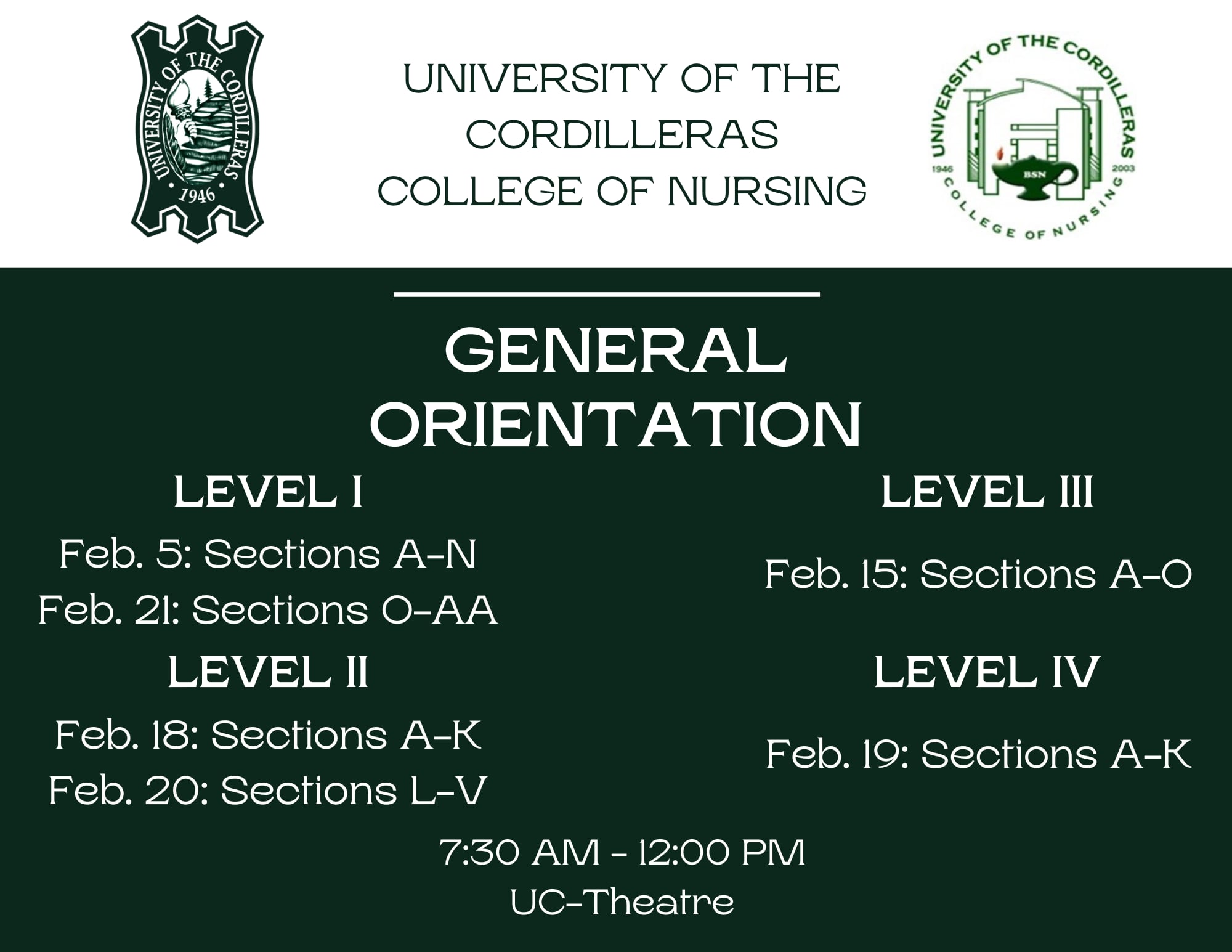 UC College of Nursing General Orientation 2025 