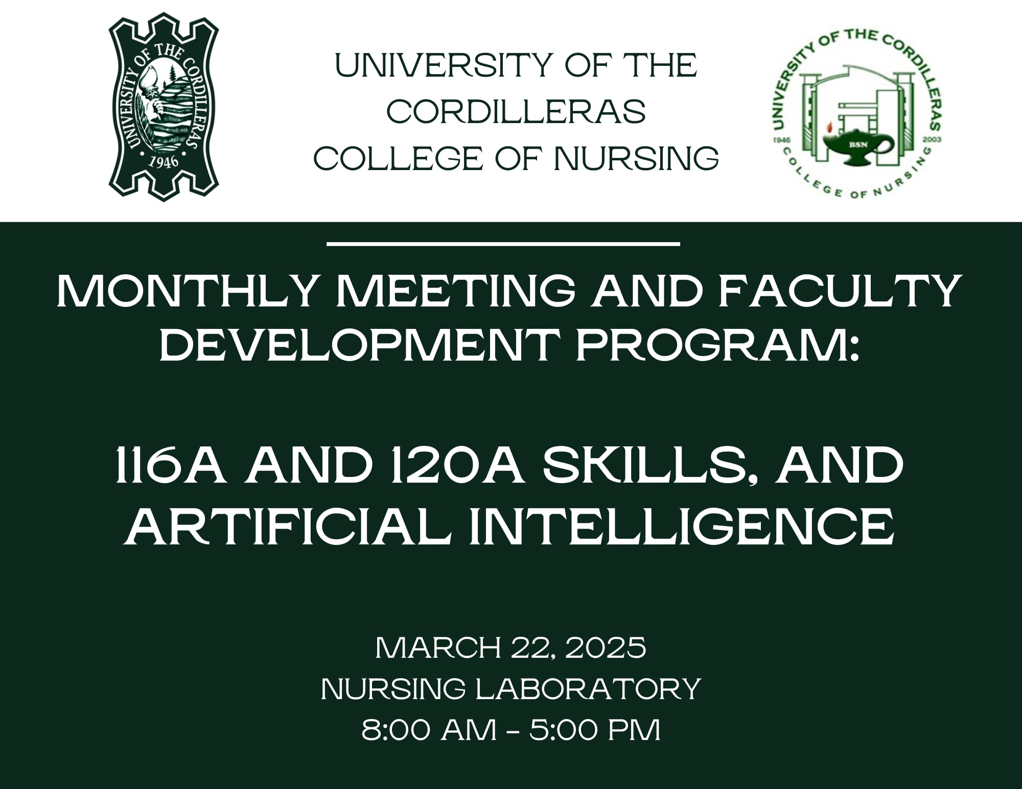 MONTHLY MEETING & FACULTY DEVELOPMENT PROGRAM FOR MARCH